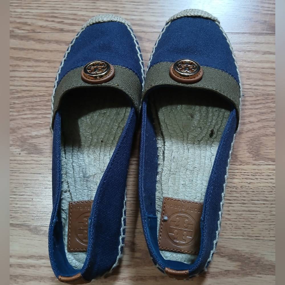 Tory Burch Blue Espadrilles with Timeless Elegance